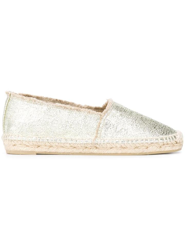 Castañer Kito Flat Espadrilles - Gold