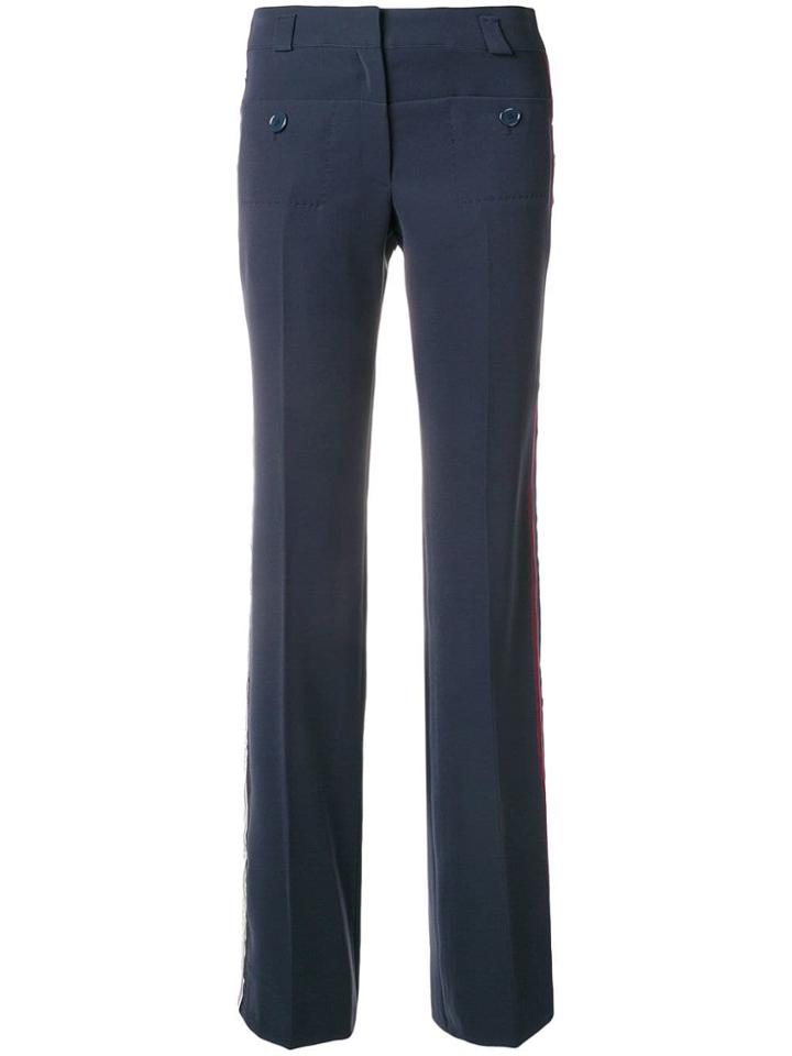 Carven Side Stripe Trousers - Blue