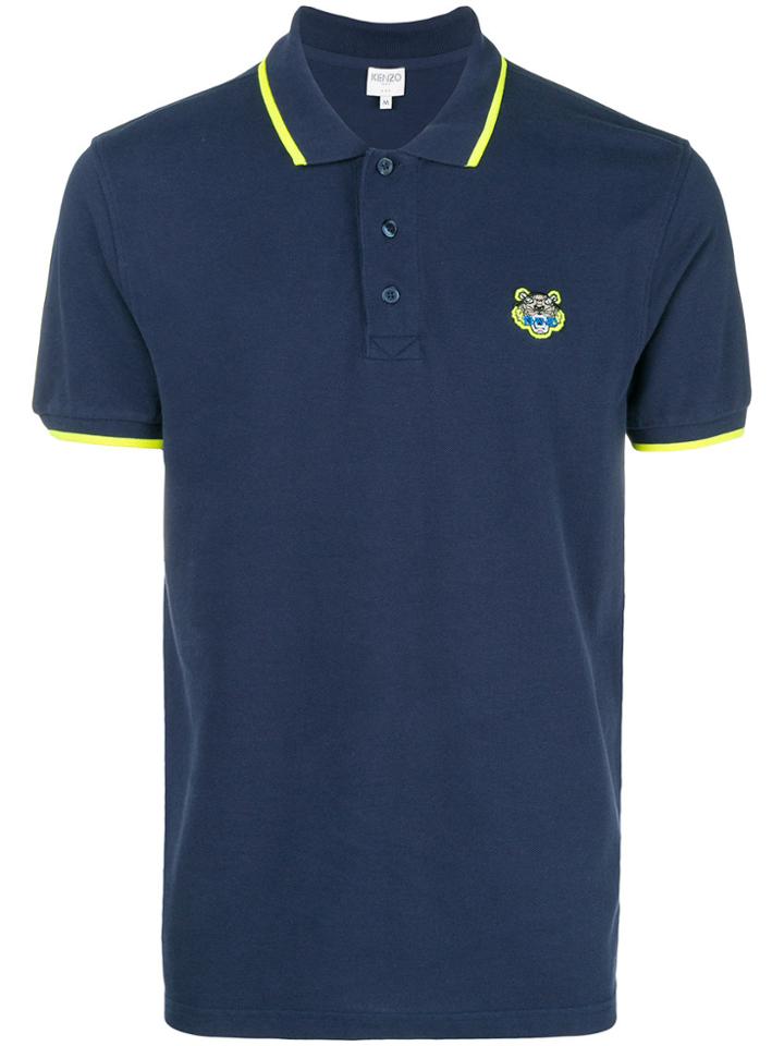 Kenzo Tiger Logo Polo Shirt - Blue