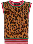 Comme Des Garçons Homme Plus Wool Animal Print Knitted Vest -