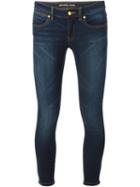 Michael Michael Kors Cropped Skinny Jeans, Women's, Size: 8, Blue, Cotton/polyester/spandex/elastane