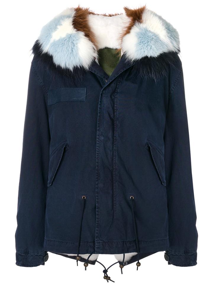 Mr & Mrs Italy Slim-fit Short Parka Coat - Blue