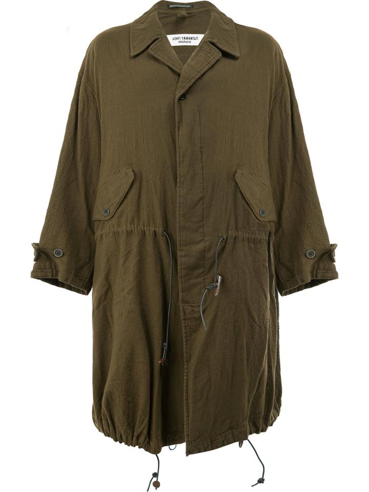 Yohji Yamamoto Fitted Parka Coat - Green