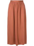 The Row Tina Gathered Waist Skirt - Brown