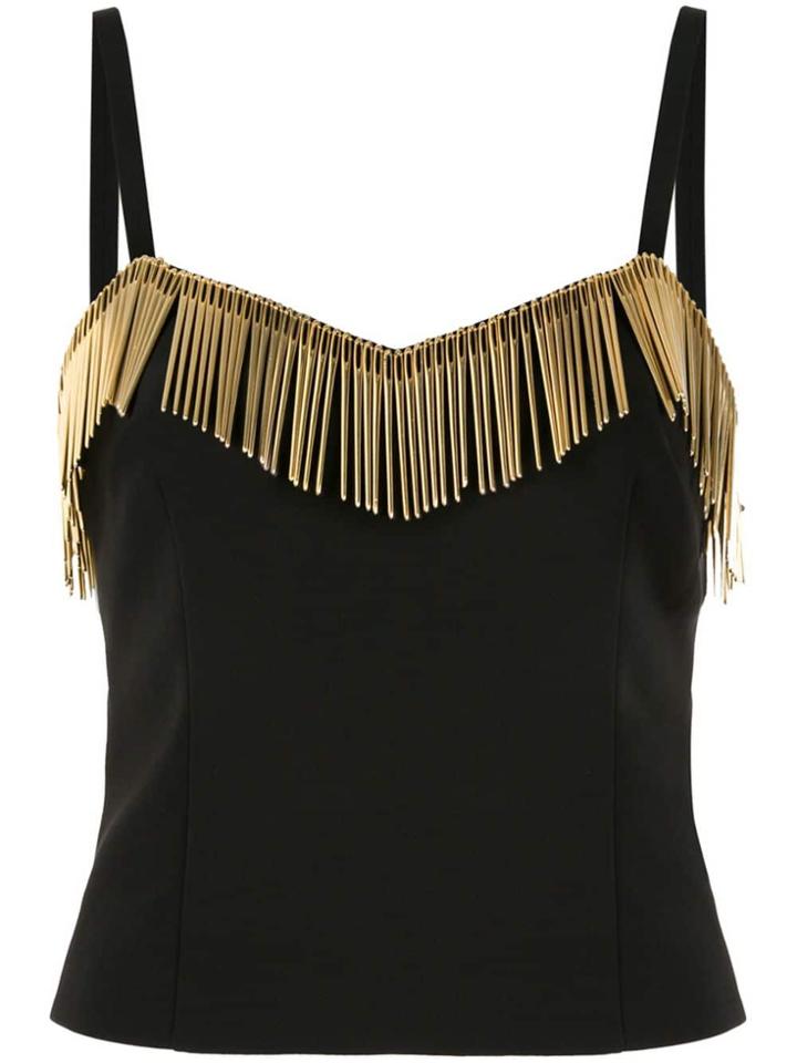 Moschino Needle Embellished Top - Black
