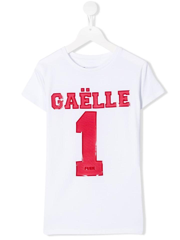 Gaelle Paris Kids Teen Brand Logo T-shirt - White