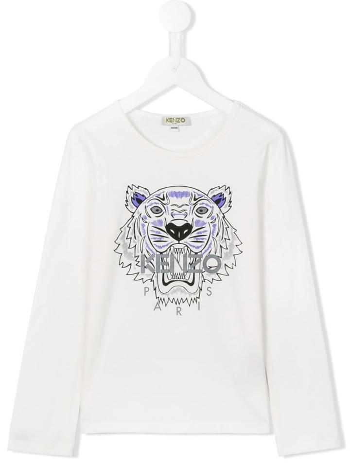 Kenzo Kids 'tiger' Top, Toddler Girl's, Size: 2 Yrs, White
