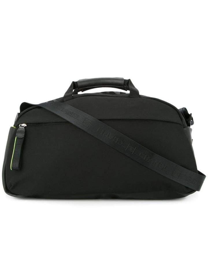 Chanel Pre-owned Logo Print Travel Bag - Black