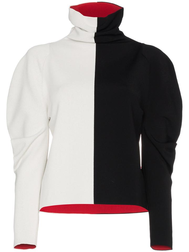 Haider Ackermann Colour Block Turtle Neck Jumper - Black