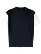 Neil Barrett Contrast Sleeve T-shirt - Blue