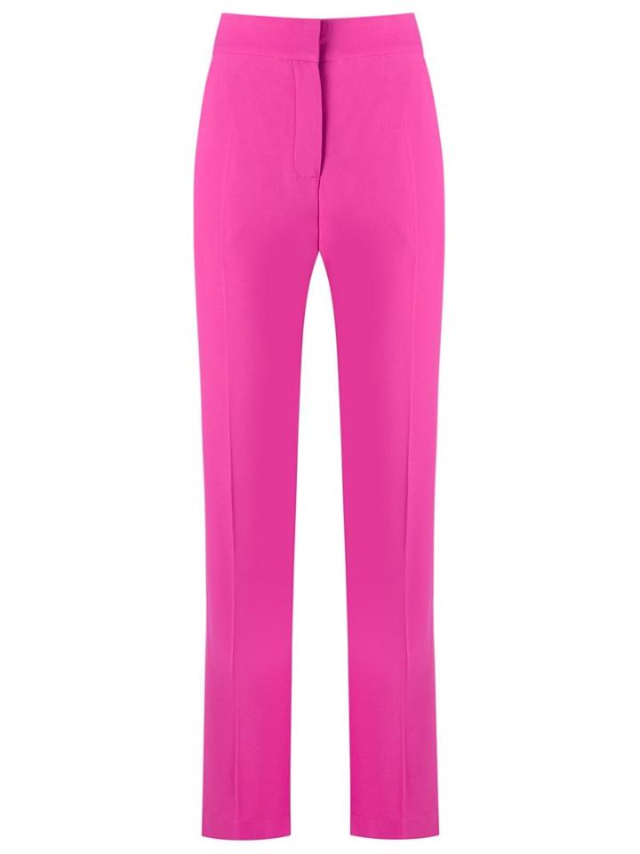 Andrea Marques High Waisted Trousers, Women's, Size: 38, Pink/purple, Viscose/acetate