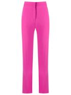 Andrea Marques High Waisted Trousers, Women's, Size: 38, Pink/purple, Viscose/acetate