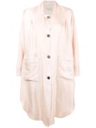 Forte Forte - Buttoned Coat - Women - Polyamide/viscose - I, Women's, Pink/purple, Polyamide/viscose