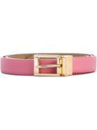 Dolce & Gabbana Gold-tone Hardware Belt, Women's, Size: 90, Pink/purple, Leather