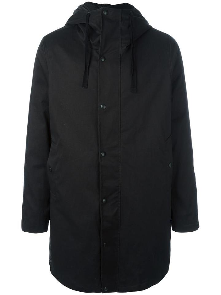 Sempach Hooded Parka Coat, Men's, Size: Large, Black, Nylon/polyester