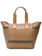 Brunello Cucinelli Contrast Stripe Tote - Brown