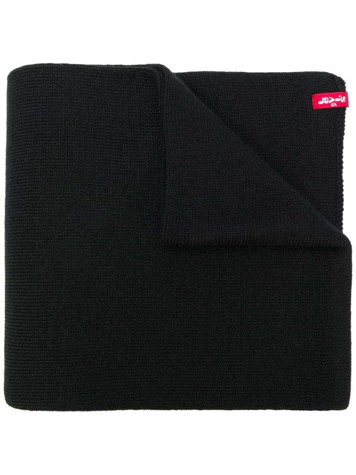 Levi's Ribbed Knit Scarf - Black