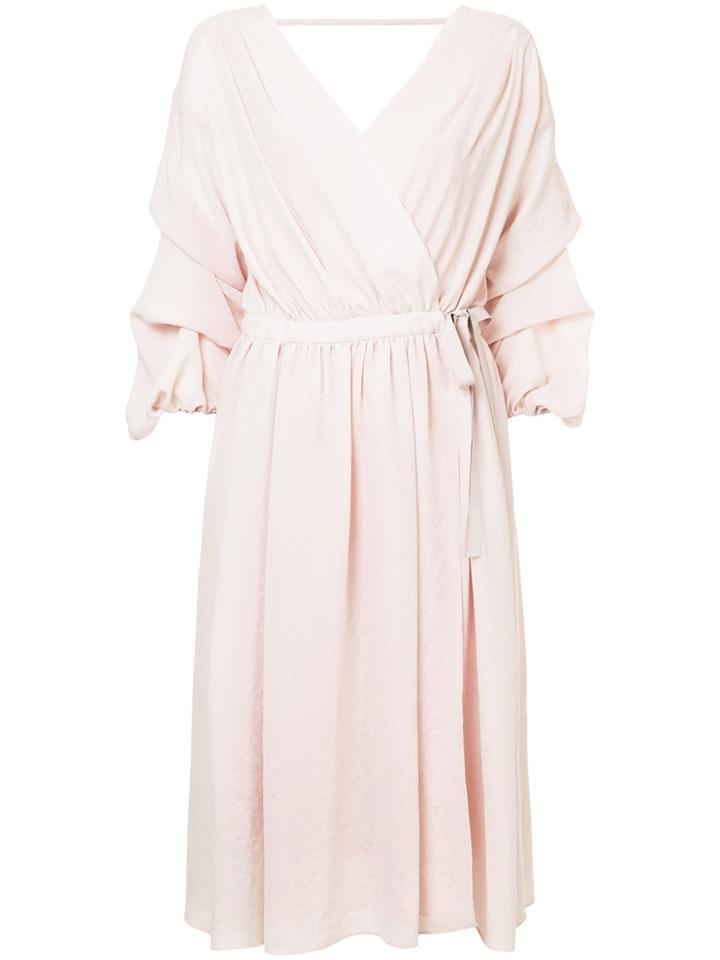 Aula V-neck Wrap Dress - Pink & Purple