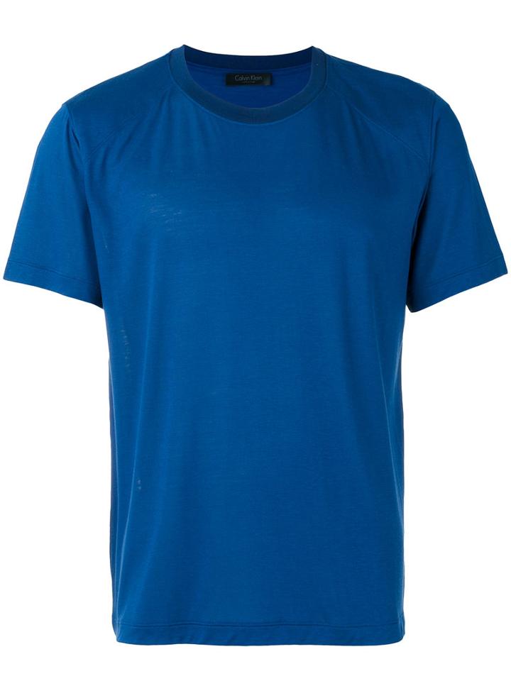 Calvin Klein Collection Pabelt T-shirt, Men's, Size: Small, Blue, Silk/viscose/cotton