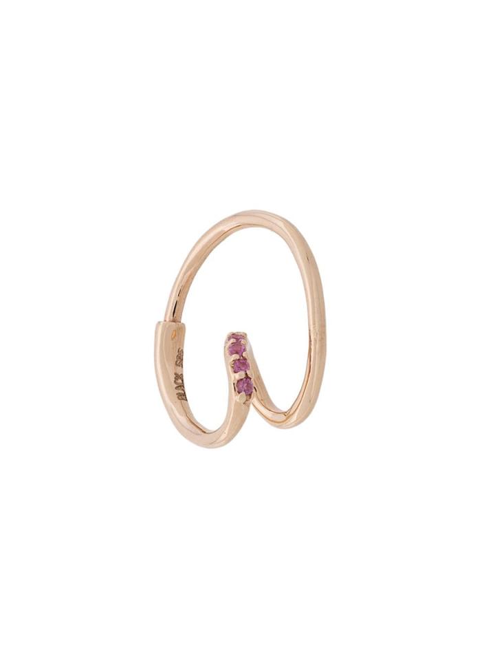 Maria Black 14kt Yellow Gold Acrobat Sapphire Hoop Earring