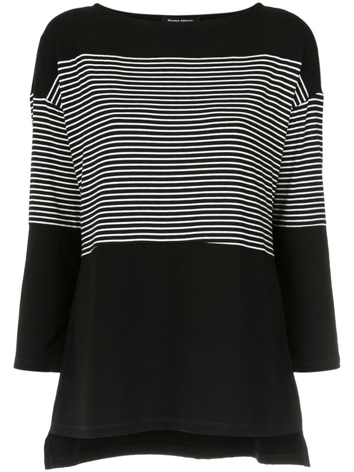 Gloria Coelho Striped T-shirt - Black