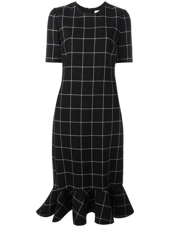 Victoria Victoria Beckham Checked Dress - Black