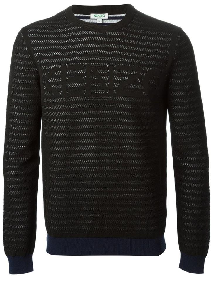 Kenzo Logo Striped Sweatshirt - Black