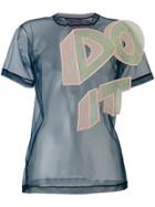 Viktor & Rolf Do It Organza Appliqué Tee - Pink & Purple