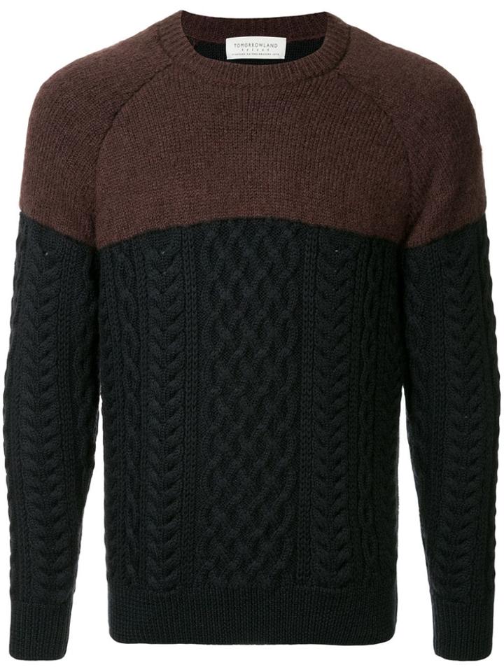 Tomorrowland Contrast Fitted Sweater - Blue