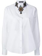 Dolce & Gabbana Jewel Neckline Shirt - White