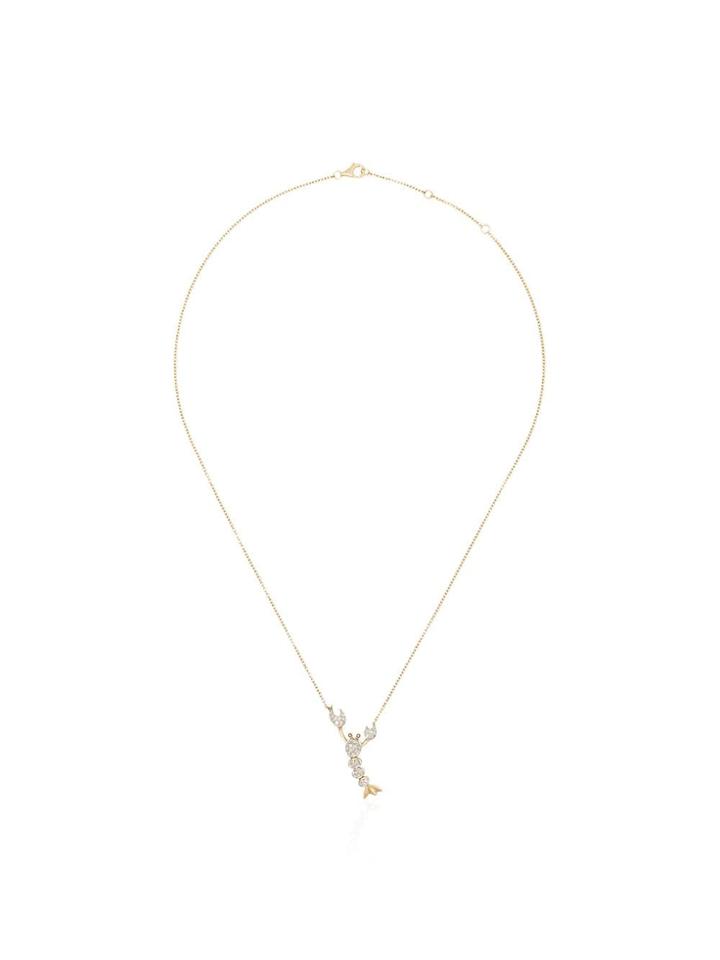 Yvonne Léon Yellow 18k Gold Diamond Lobster Necklace