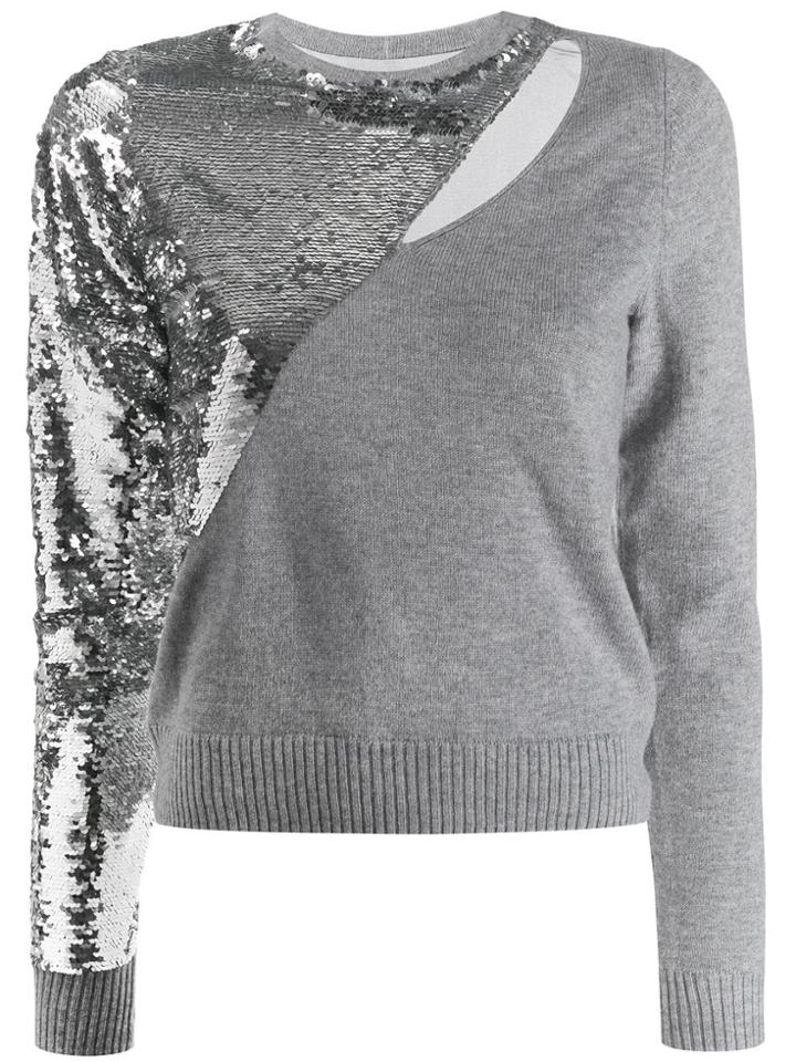 Rta Sequin-embellished Jumper - Grey