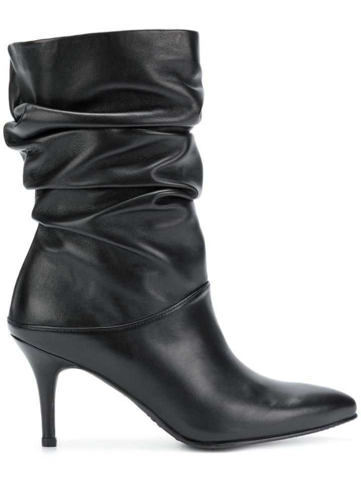 Stuart Weitzman 'crushchippy' Nappa Boots - Black