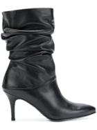 Stuart Weitzman 'crushchippy' Nappa Boots - Black