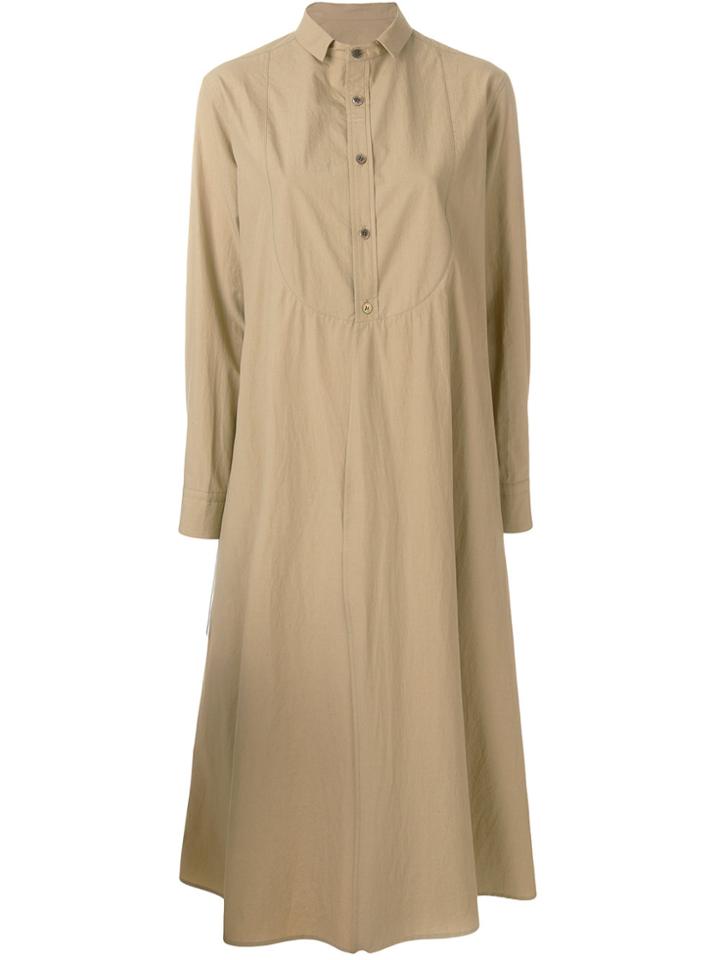 Y's Oversized Shirt Dress - Nude & Neutrals