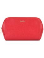 Furla Electra Makeup Bag, Women's, Red, Leather