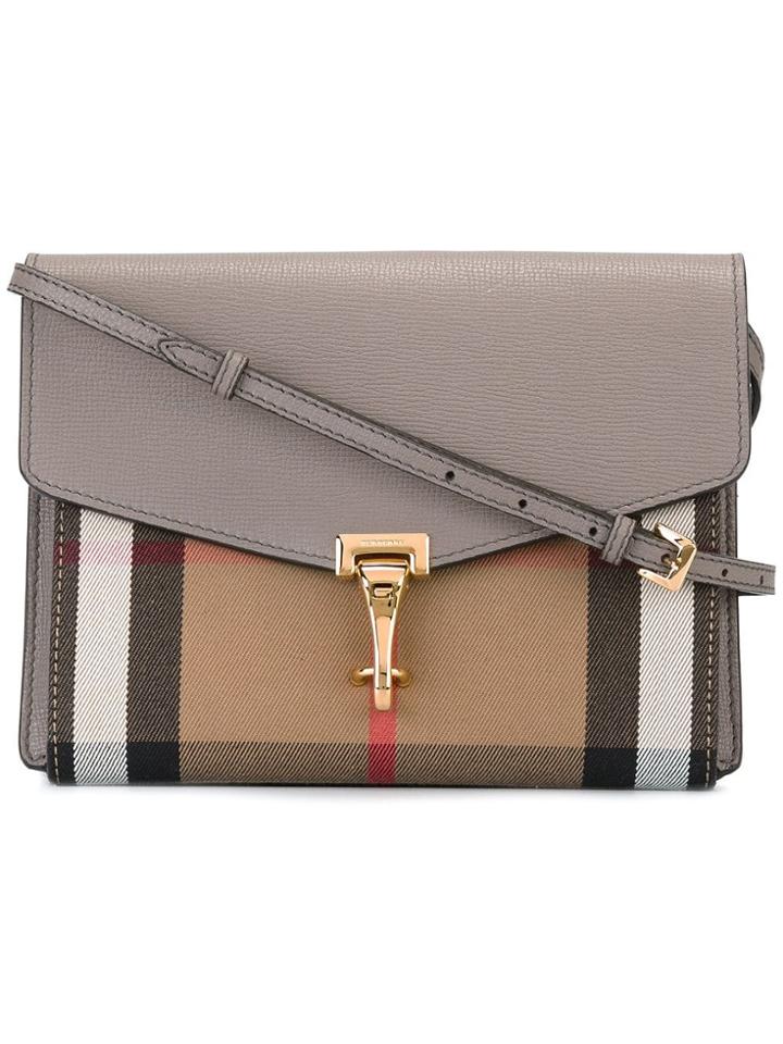 Burberry Plaid Cross Body Bag - Neutrals