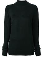 Rick Owens Roll Neck Jumper, Women's, Size: Large, Black, Virgin Wool