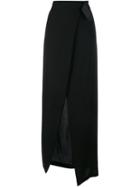 Ann Demeulemeester Wrap Maxi Skirt, Women's, Size: 40, Black, Viscose