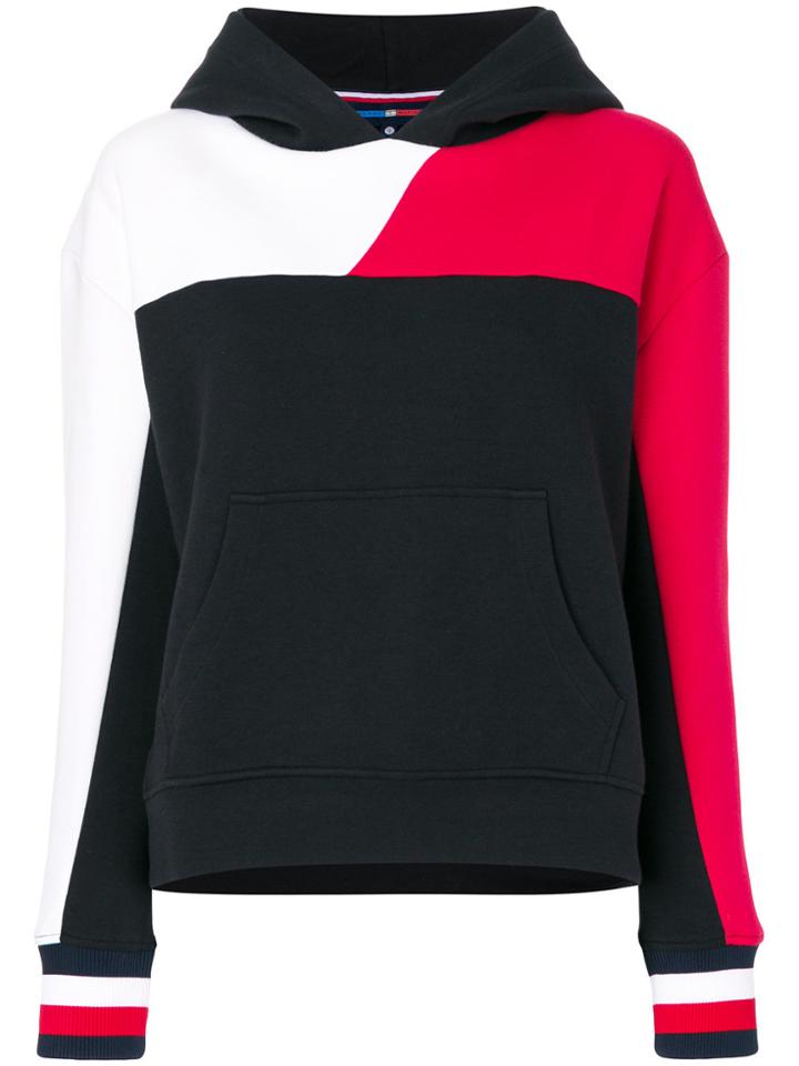 Tommy Hilfiger Colour Block Hoodie - Black