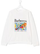 Burberry Kids Teen Logo Print Sweatshirt - White