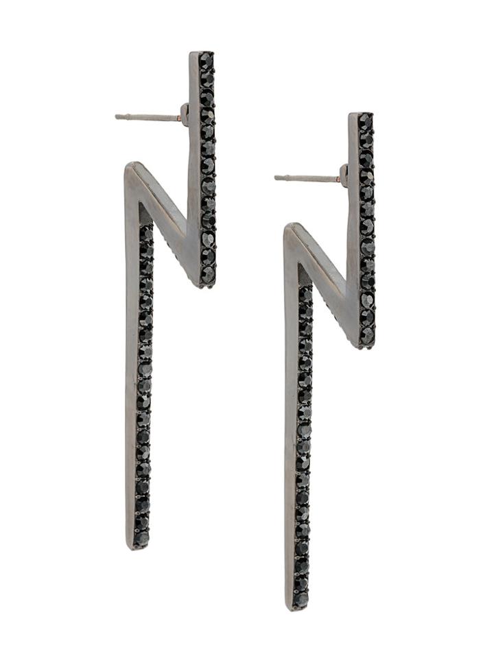 Federica Tosi Crystal Earings - Black