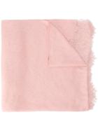 Lace Edges Scarf - Women - Silk/polyamide/cashmere - One Size, Pink/purple, Silk/polyamide/cashmere, Ermanno Scervino