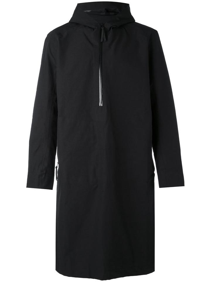 11 By Boris Bidjan Saberi - Half Zip Raincoat - Men - Cotton/nylon/polyester - M, Black, Cotton/nylon/polyester
