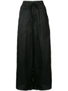 Andrea Ya'aqov Long Satin Skirt - Black