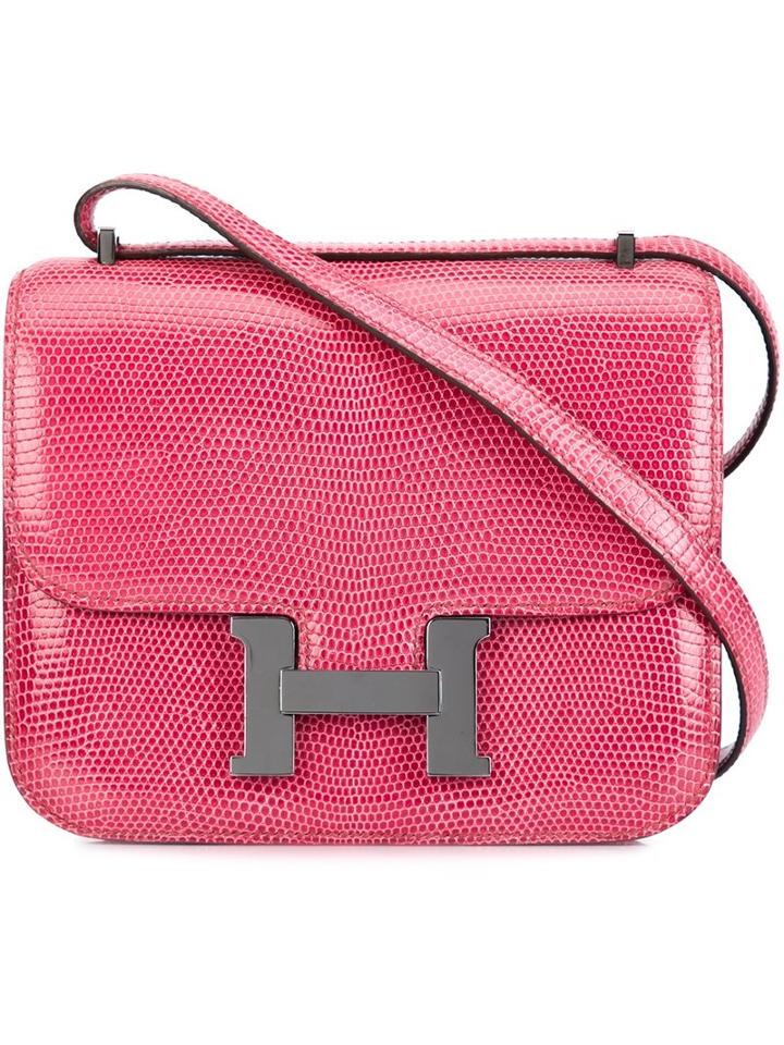 Hermès Vintage 'constance' Shoulder Bag, Women's, Pink/purple