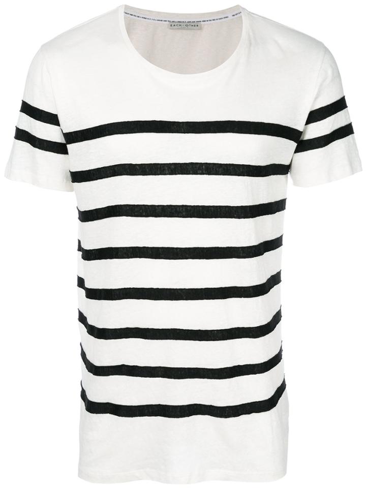 Each X Other Striped Short Sleeve T-shirt - White