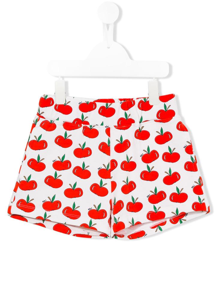 Au Jour Le Jour Kids Apple Print Shorts, Girl's, Size: 8 Yrs, White