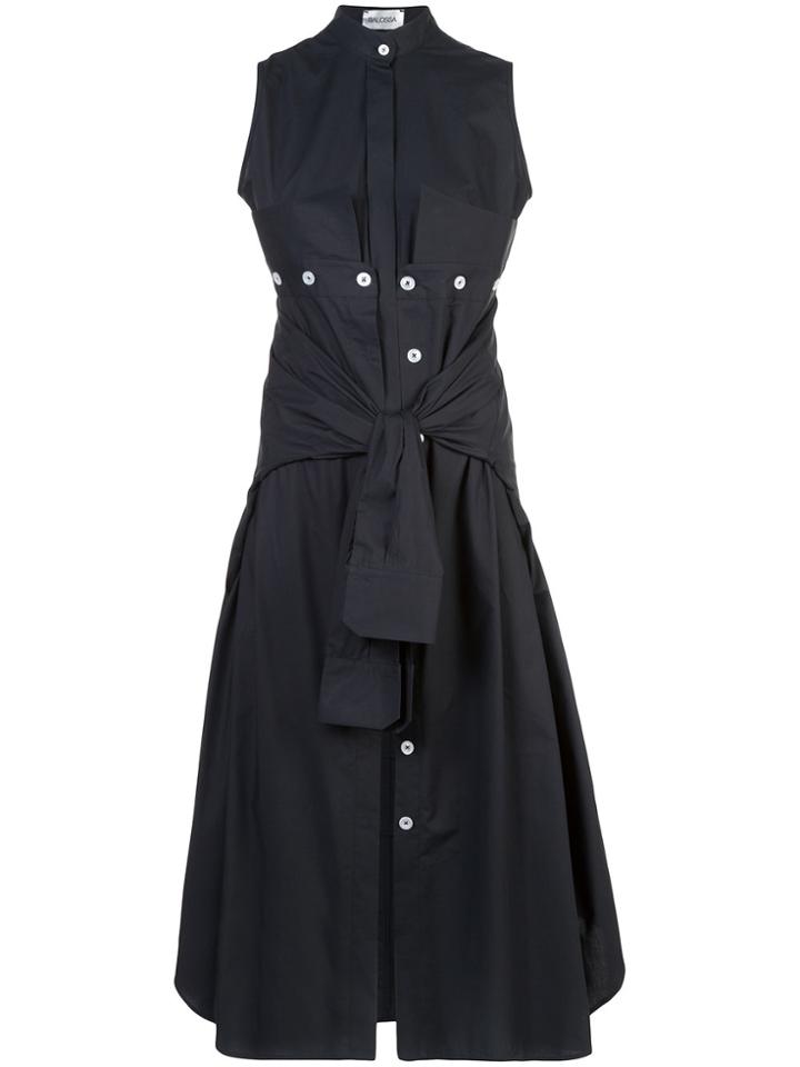 Balossa White Shirt Rika Dress - Black