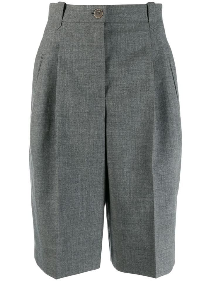 Loewe Twill Knee-length Shorts - Grey